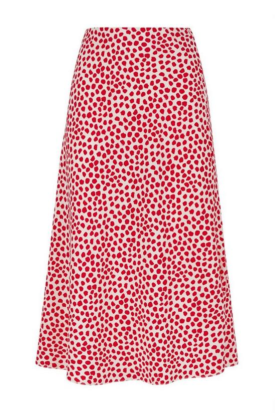 Wallis Petite Red Spot Midi Skirt 5