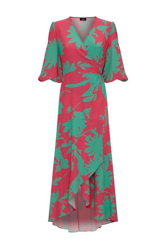 Wallis Colour Pop Floral Wrap Midi Dress 5