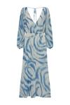 Wallis Blue Graphic Tie Dye Cold Shoulder Maxi Dress thumbnail 5