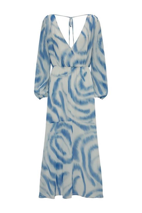 Wallis Blue Graphic Tie Dye Cold Shoulder Maxi Dress 5