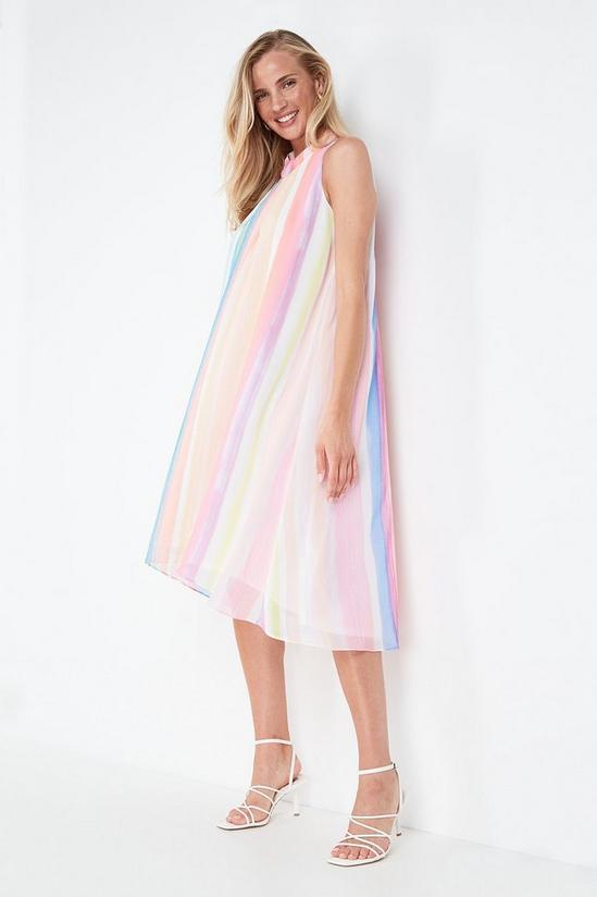 Wallis Stripe Halter High Low Dress 2