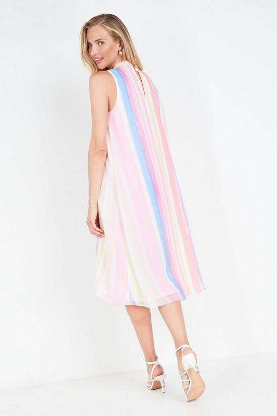 Wallis Stripe Halter High Low Dress 3