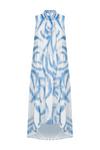 Wallis Blue Graphic Tie Dye Halter High Low Dress thumbnail 5