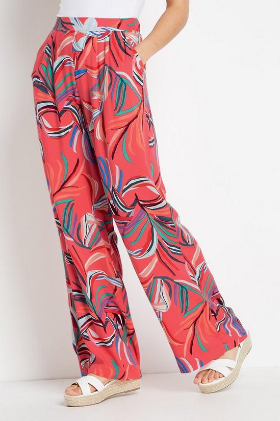Wallis Pink Printed Wide Leg Trousers 2