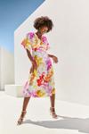 Wallis Pink Abstract Kimono Sleeve Dress thumbnail 1