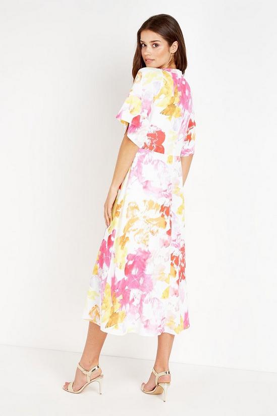 Wallis Pink Abstract Kimono Sleeve Dress 3