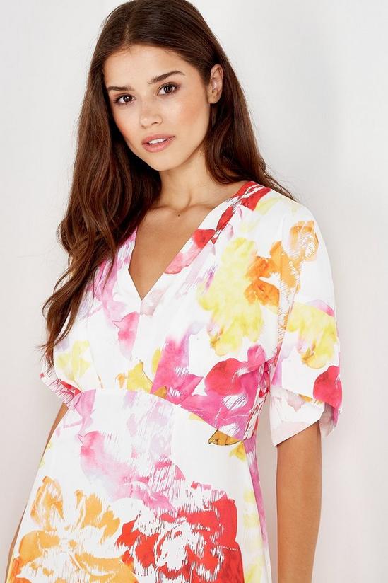 Wallis Pink Abstract Kimono Sleeve Dress 4