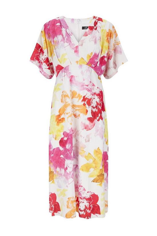 Wallis Pink Abstract Kimono Sleeve Dress 5
