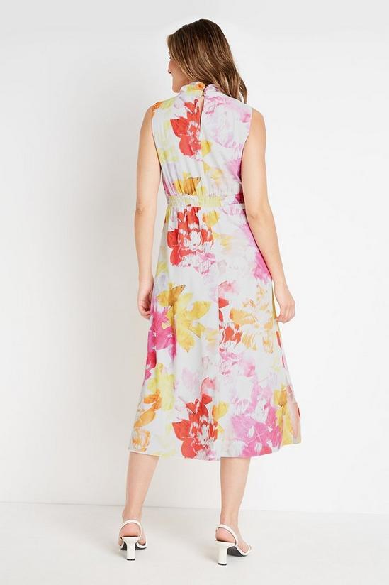 Wallis Pink Abstract Midi Halter Dress 3