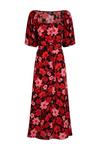 Wallis Tall Black and Red Floral Square Neck Dress thumbnail 5