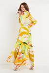 Wallis Tall Lime Abstract Tiered Maxi Dress thumbnail 3