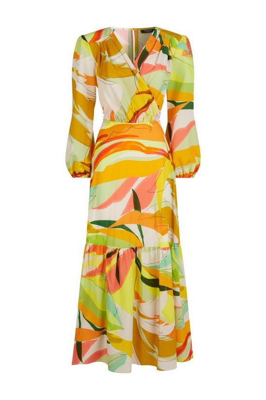 Wallis Tall Lime Abstract Tiered Maxi Dress 5