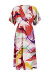 Wallis Petite Red Abstract Kimono Sleeve Dress thumbnail 5