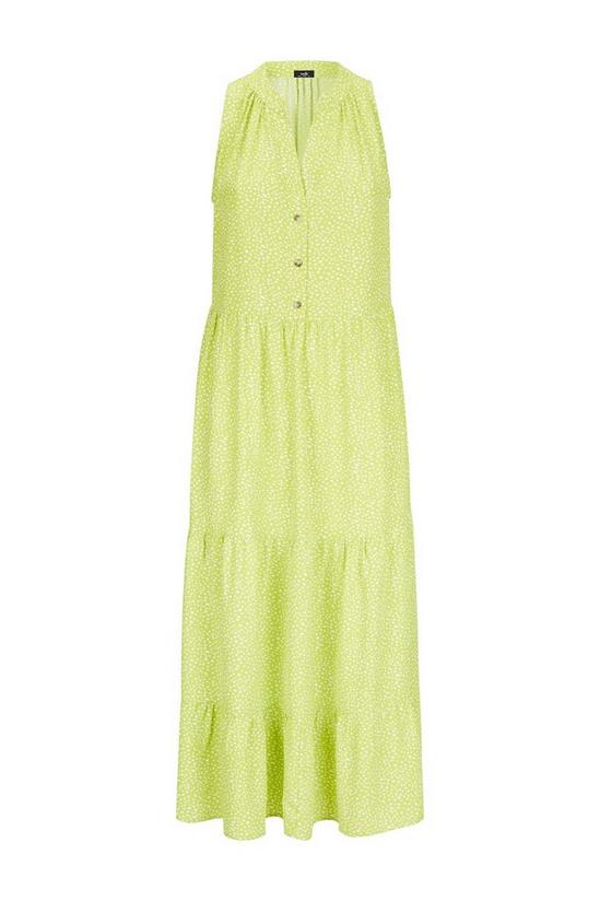 Wallis Lime Spot Tiered Sleeveless Shirt Dress 5