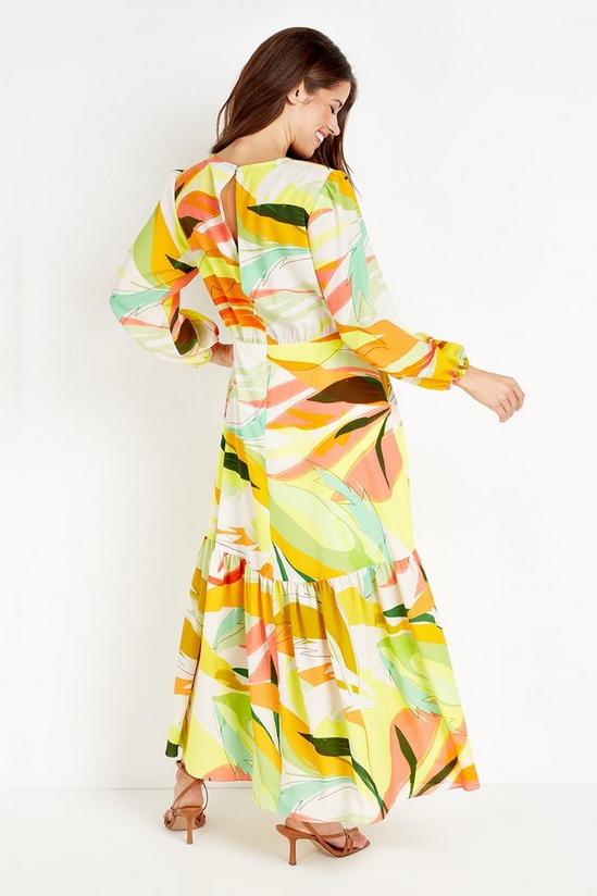 Wallis Lime Abstract Tiered Maxi Dress 3