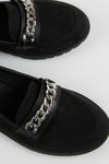 Wallis Black Chain Detail Loafer thumbnail 2