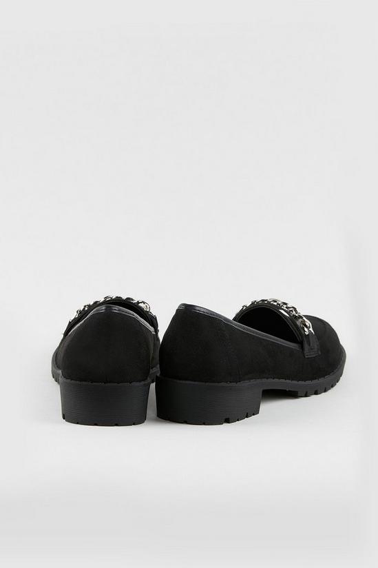 Wallis Black Chain Detail Loafer 4