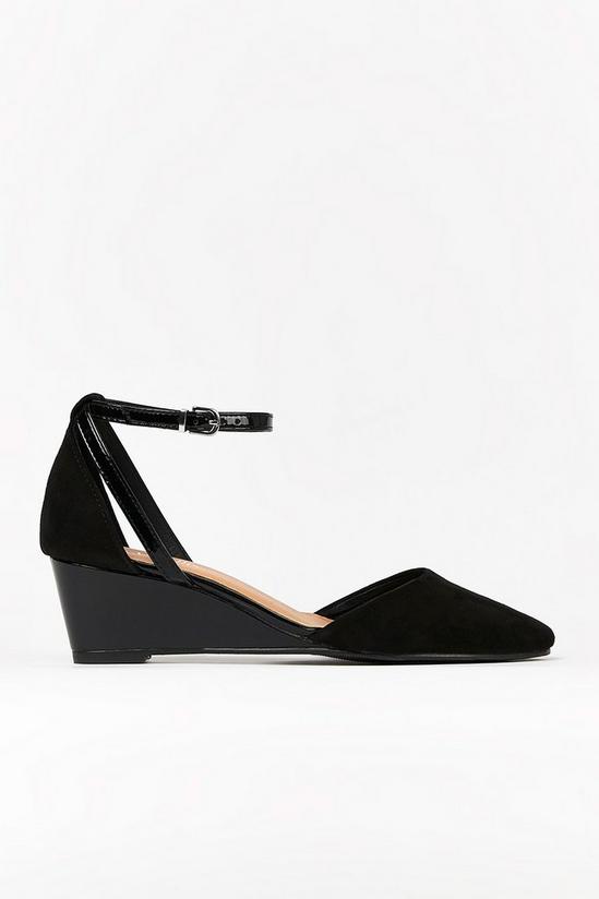 Wallis Bernice Ankle Strap Pointed Low Wedge 3