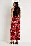 Wallis Black and Red Floral Wide Leg Trouser thumbnail 3