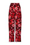 Wallis Black and Red Floral Wide Leg Trouser thumbnail 5