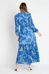 Wallis Blue Floral Tiered Maxi Dress thumbnail 3