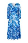 Wallis Blue Floral Tiered Maxi Dress thumbnail 5