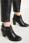 Wallis Annie Black Ring And Buckle Boot thumbnail 1