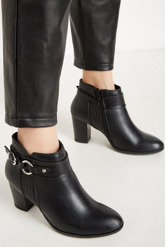 Wallis Annie Black Ring And Buckle Boot 1