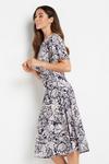 Wallis Butterfly Print Ruched Side Dress thumbnail 1