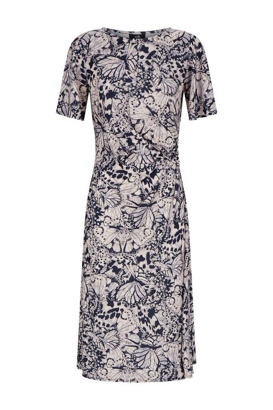 Wallis Butterfly Print Ruched Side Dress 5