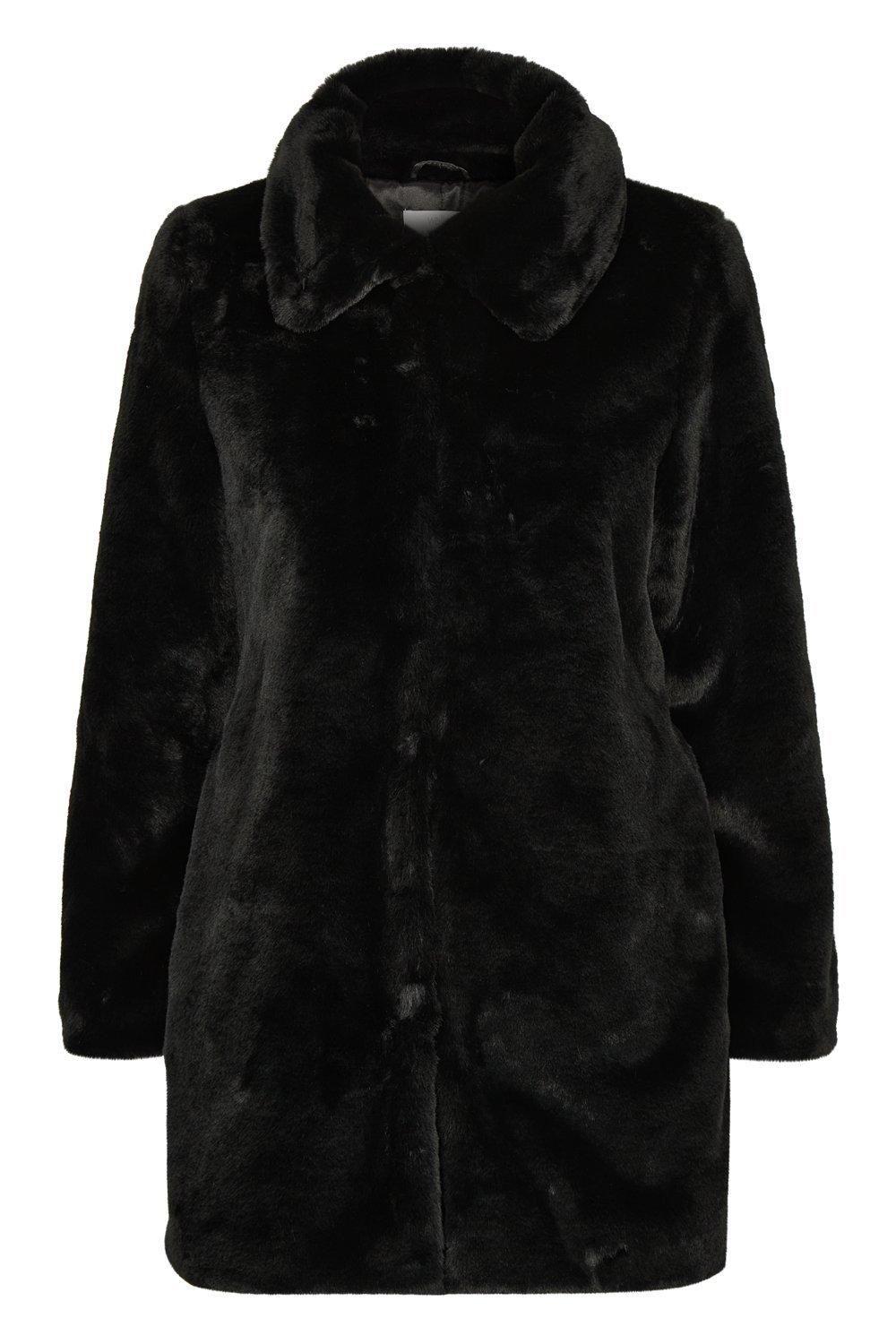 Wallis black faux store fur coat