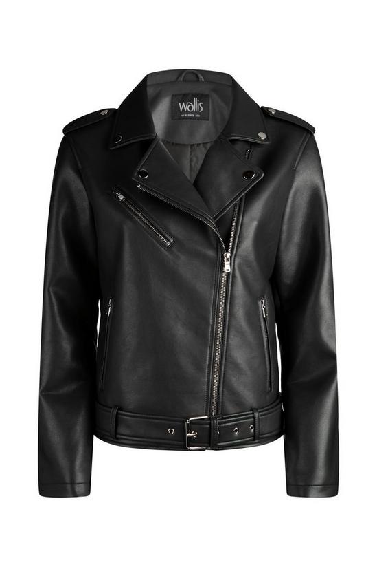 Wallis Faux Leather Zip Detail Biker Jacket 5