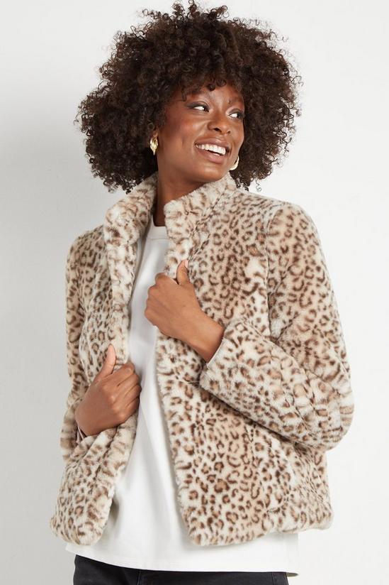 Wallis Leopard Animal Faux Fur Coat 2