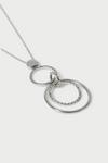 Wallis Silver Overlapping Crystal Ring Necklace thumbnail 2