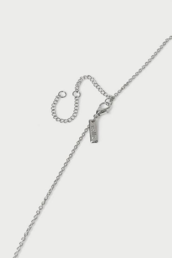 Wallis Silver Overlapping Crystal Ring Necklace 3