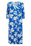 Wallis Curve Blue Floral Jersey Midi Dress thumbnail 5