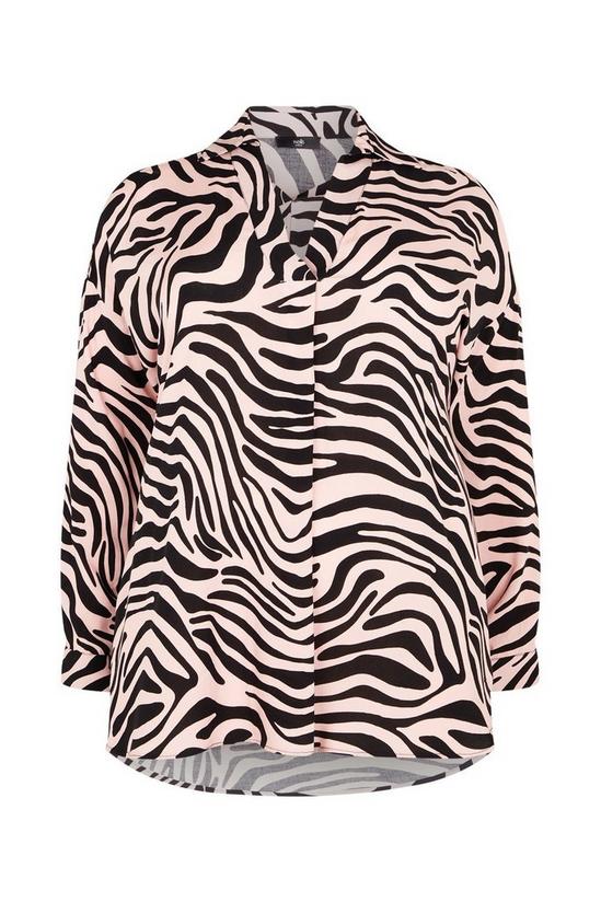 Wallis Curve Blush Zebra Over The Head Shirt 5