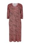 Wallis Curve Pink Animal Jersey Midi Dress thumbnail 5
