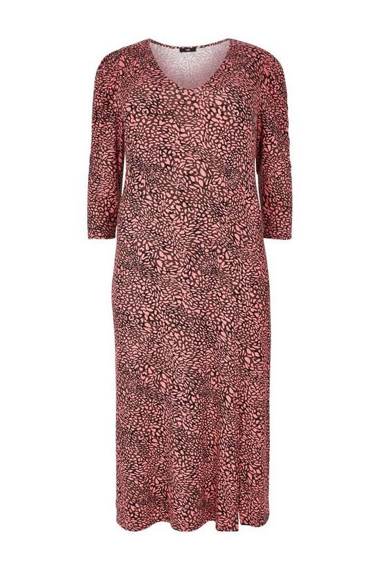 Wallis Curve Pink Animal Jersey Midi Dress 5