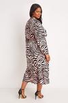 Wallis Curve Blush Zebra Frill Midi Dress thumbnail 3