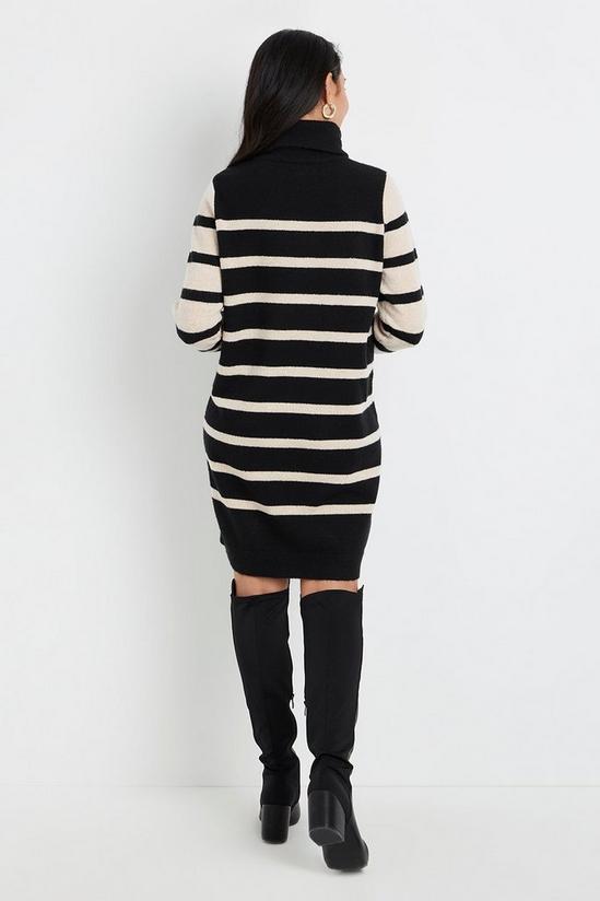 Wallis Petite Contrast Stripe Knitted Dress 3