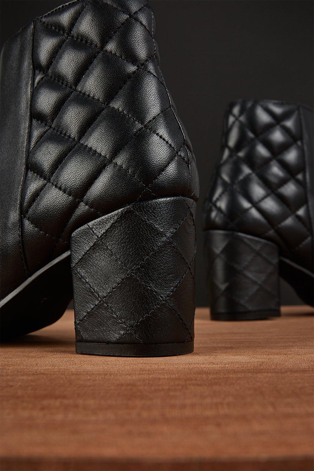 Quilted on sale ankle boots