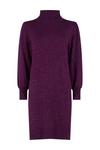 Wallis Petite Purple Metallic Knitted Roll Neck Dress thumbnail 5