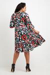 Wallis Curve Floral Button Through Tiered Midi Dress thumbnail 3