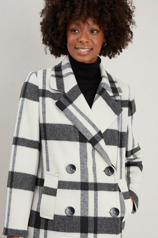 Wallis Bold Check Wool Double Breasted Coat 4