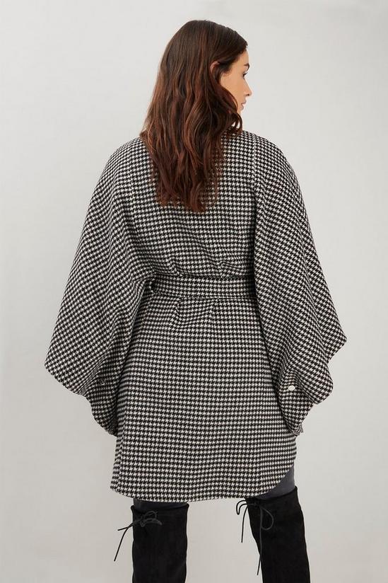 Wallis Mini Dogtooth Check Belted Cape 3