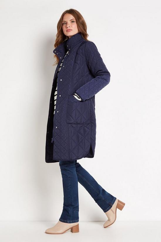 Wallis Quilted Funnel Neck Belted Midi Coat 2