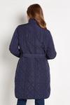 Wallis Quilted Funnel Neck Belted Midi Coat thumbnail 3