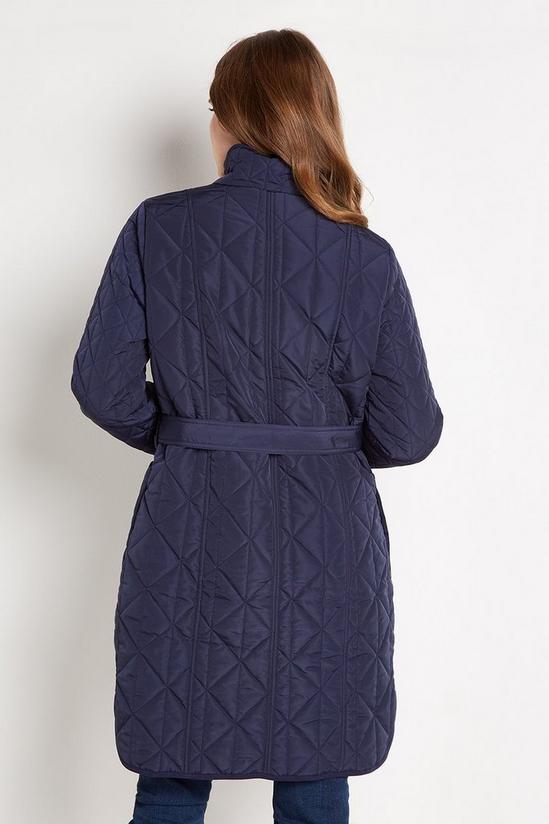 Wallis Quilted Funnel Neck Belted Midi Coat 3
