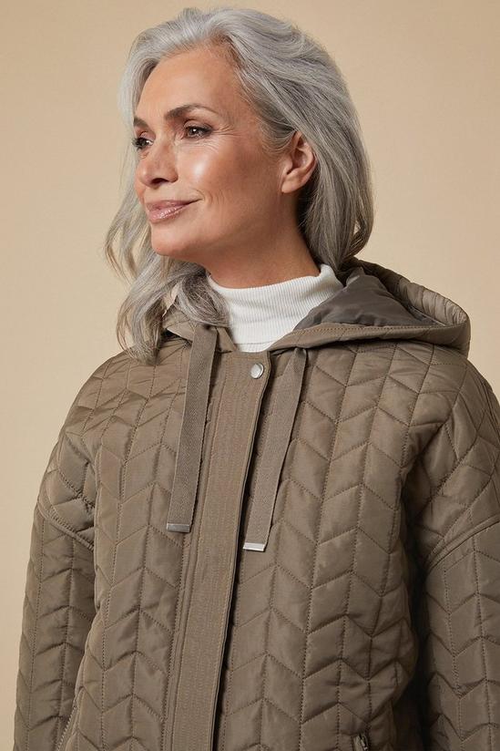 Wallis Quilted Hooded Bomber Jacket 4